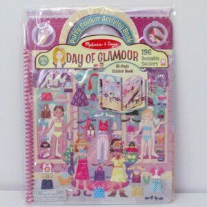 Melissa & Doug Day of Glamour Puffy Sticker Activity Book 196 Stickers NEW